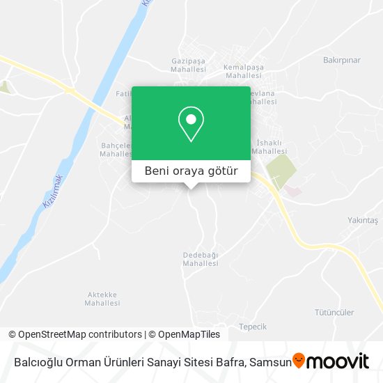 Balcıoğlu Orman Ürünleri Sanayi Sitesi Bafra harita