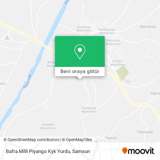 Bafra Milli Piyango Kyk Yurdu harita