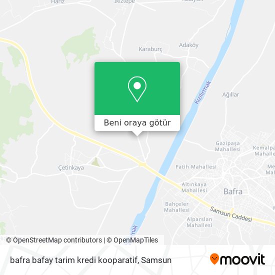 bafra bafay tarim kredi kooparatif harita
