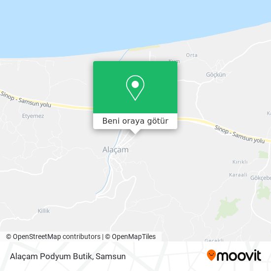 Alaçam Podyum Butik harita