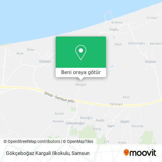 Gökçeboğaz Kargali Ilkokulu harita