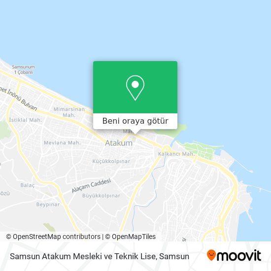 Samsun Atakum Mesleki ve Teknik Lise harita