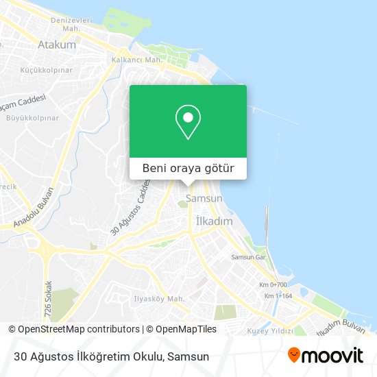 30 Ağustos İlköğretim Okulu harita