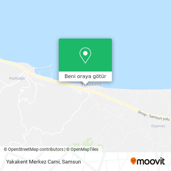 Yakakent Merkez Cami harita
