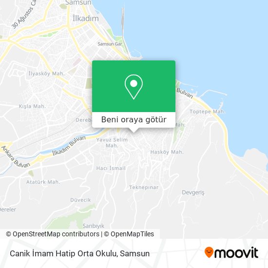 Canik İmam Hatip Orta Okulu harita