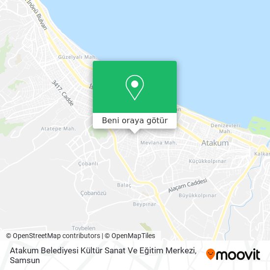 Atakum Belediyesi Kültür Sanat Ve Eğitim Merkezi harita