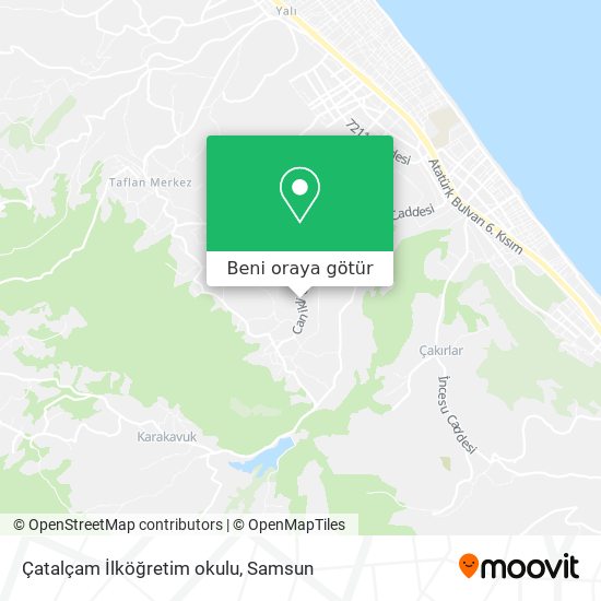 Çatalçam İlköğretim okulu harita