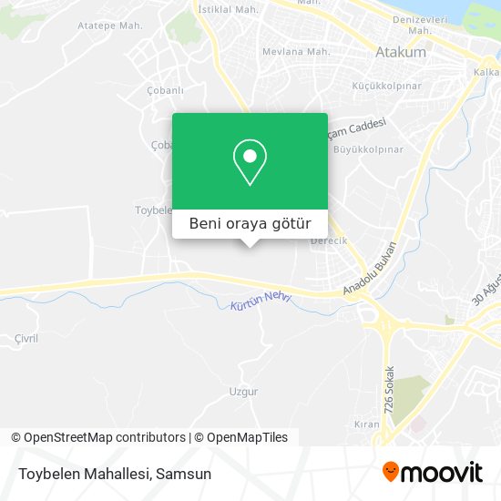 Toybelen Mahallesi harita