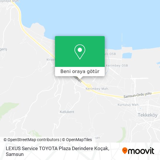 LEXUS Service TOYOTA Plaza Derindere Koçak harita