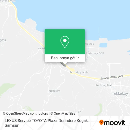 LEXUS Service TOYOTA Plaza Derindere Koçak harita