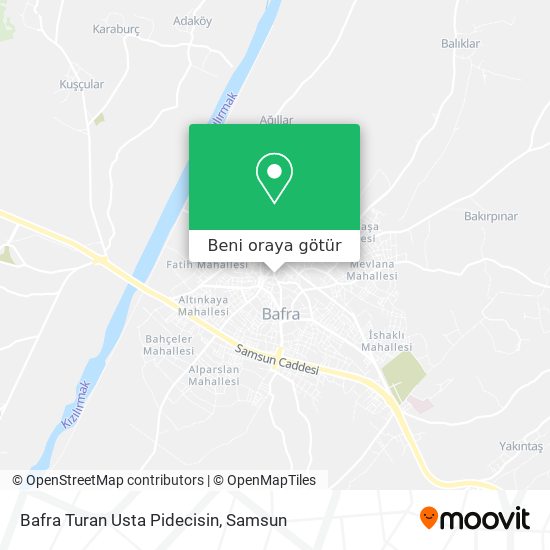 Bafra Turan Usta Pidecisin harita