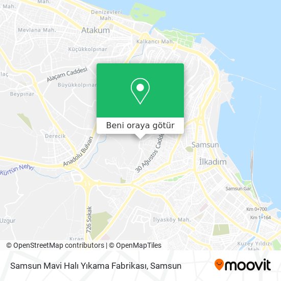 Samsun Mavi Halı Yıkama Fabrikası harita