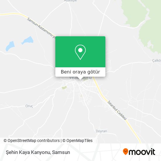 Şehin Kaya Kanyonu harita