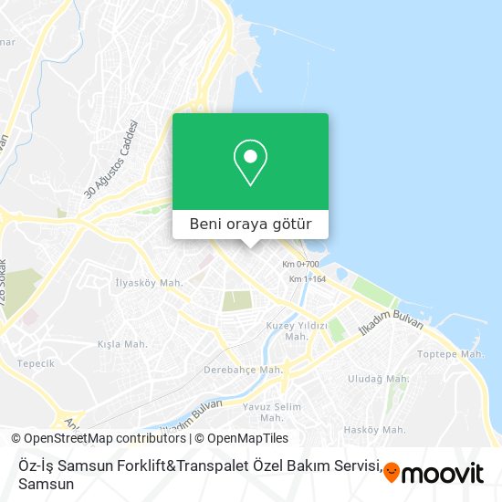 Öz-İş Samsun Forklift&Transpalet Özel Bakım Servisi harita