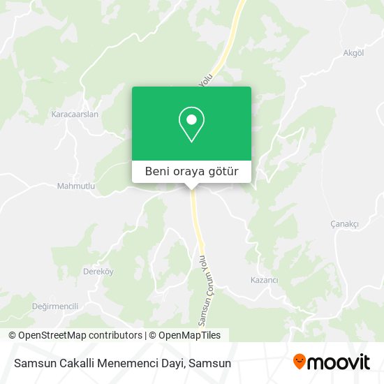 Samsun Cakalli Menemenci Dayi harita