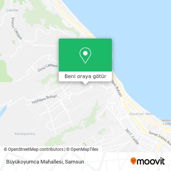 Büyükoyumca Mahallesi harita