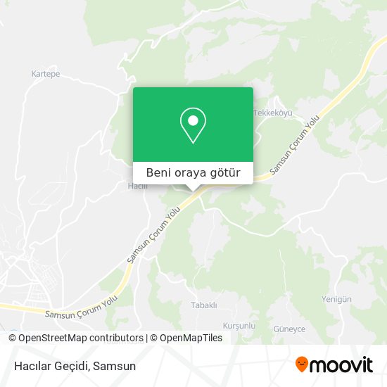 Hacılar Geçidi harita