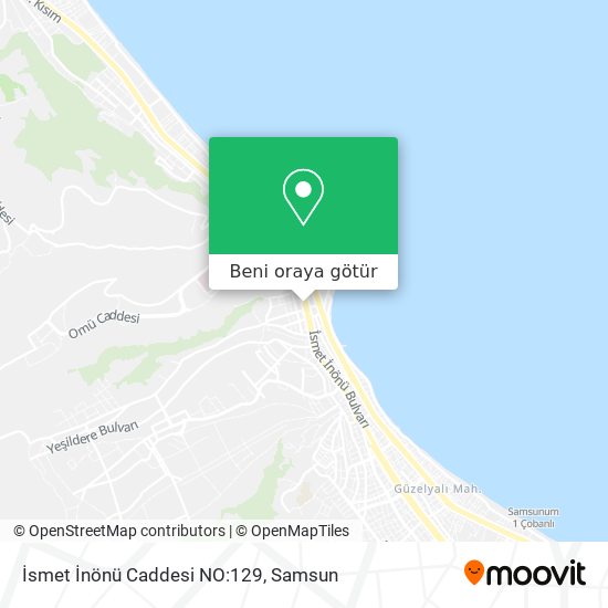İsmet İnönü Caddesi NO:129 harita