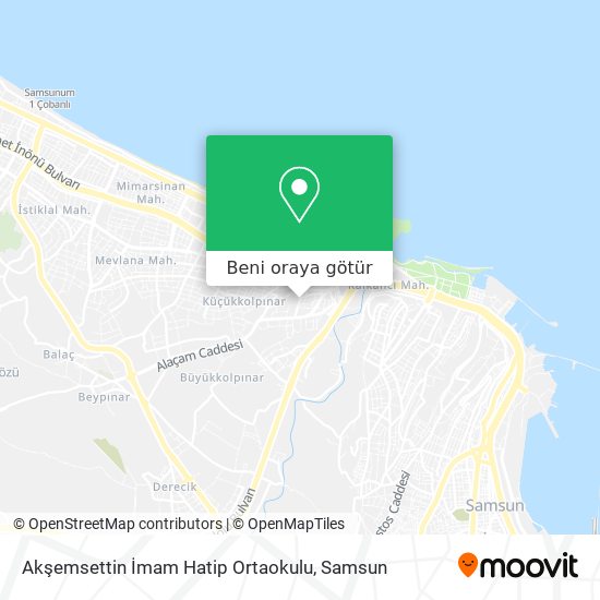 Akşemsettin İmam Hatip Ortaokulu harita