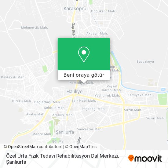 Özel Urfa Fizik Tedavi Rehabilitasyon Dal Merkezi harita