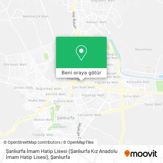 Şanlıurfa İmam Hatip Lisesi (Şanlıurfa Kız Anadolu İmam Hatip Lisesi) harita