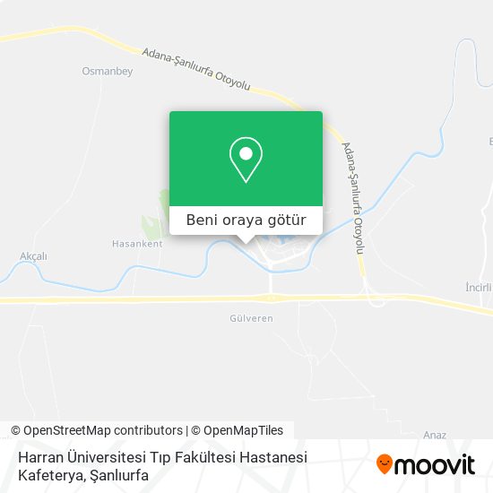 Harran Üniversitesi Tıp Fakültesi Hastanesi Kafeterya harita