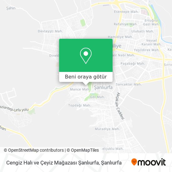 Cengiz Halı ve Çeyiz Mağazası Şanlıurfa harita