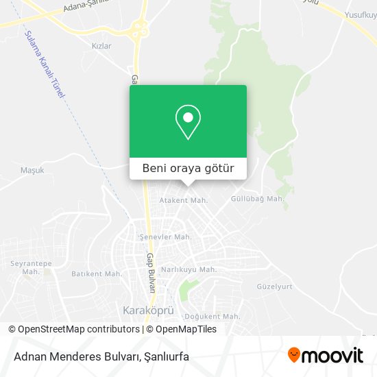 Adnan Menderes Bulvarı harita