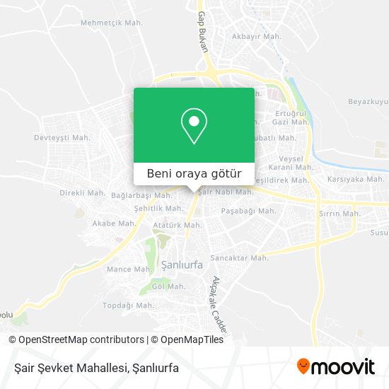 Şair Şevket Mahallesi harita