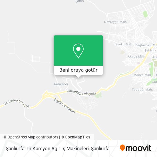 Şanlıurfa Tır Kamyon Ağır Iş Makineleri harita