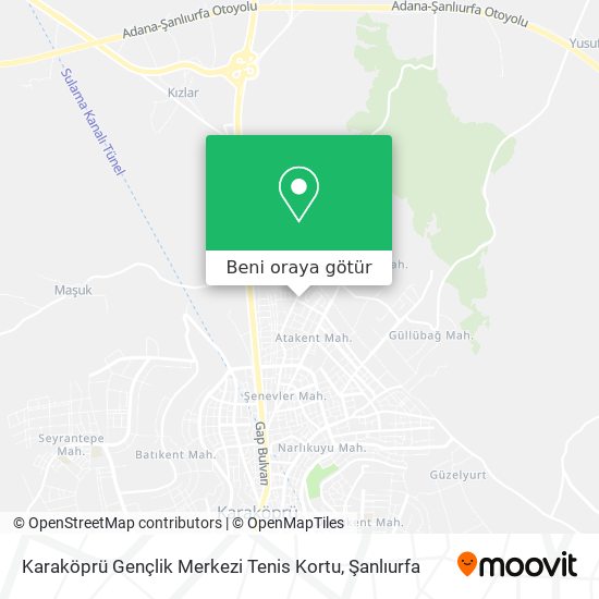 Karaköprü Gençlik Merkezi Tenis Kortu harita