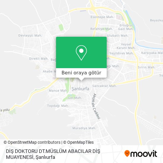DİŞ DOKTORU DT.MÜSLÜM ABACILAR DİŞ MUAYENESİ harita