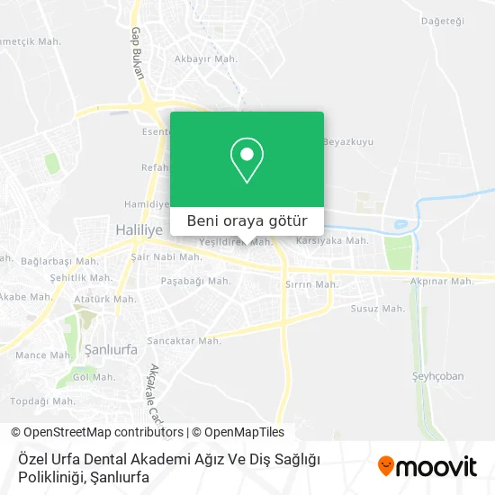 Özel Urfa Dental Akademi  Ağız Ve Diş Sağlığı Polikliniği harita