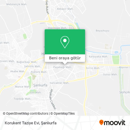 Korukent Taziye Evi harita
