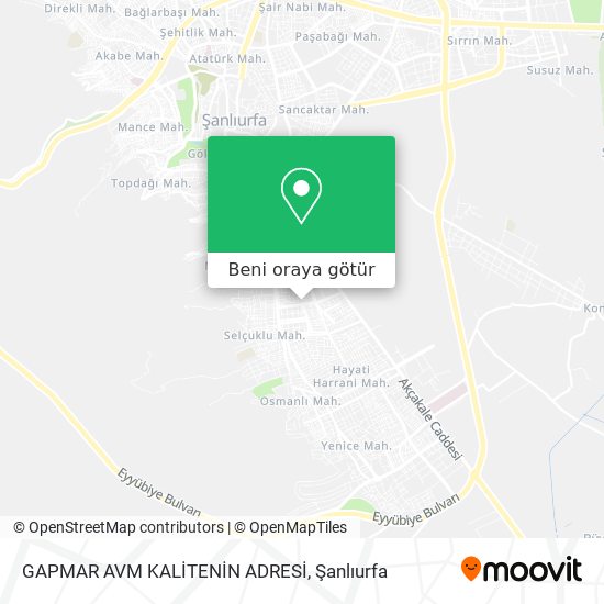 GAPMAR AVM KALİTENİN ADRESİ harita