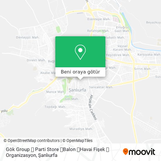Gök Group 🎊 Parti Store 🎈Balon 🎄Havai Fişek 🎉Organizasyon harita
