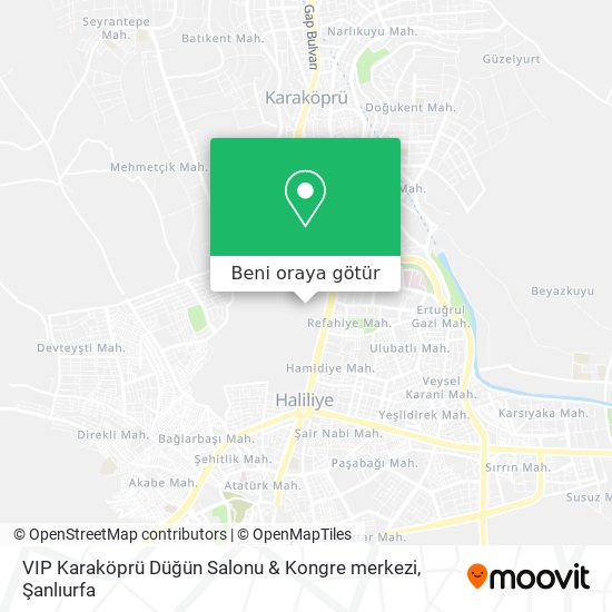 VIP Karaköprü Düğün Salonu & Kongre merkezi harita