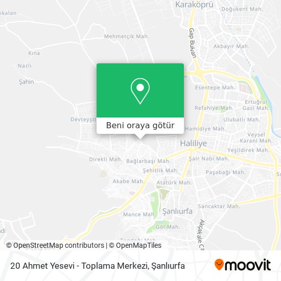 20 Ahmet Yesevi - Toplama Merkezi harita