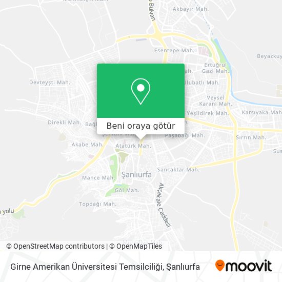 Girne Amerikan Üniversitesi Temsilciliği harita