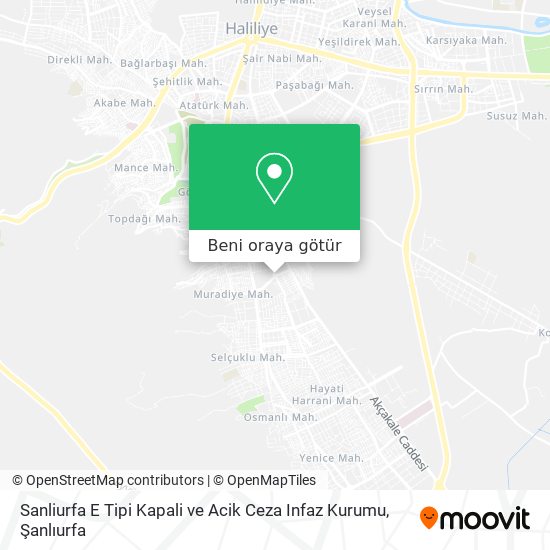 Sanliurfa E Tipi Kapali ve Acik Ceza Infaz Kurumu harita