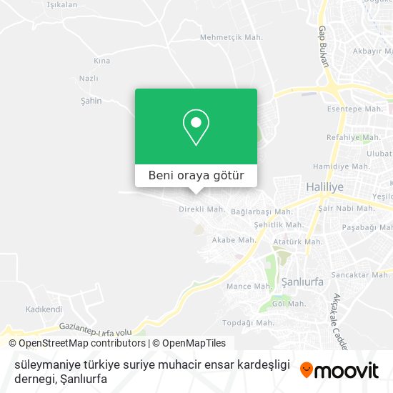 süleymaniye türkiye suriye muhacir ensar kardeşligi dernegi harita