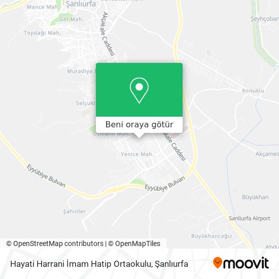 Hayati Harrani İmam Hatip Ortaokulu harita