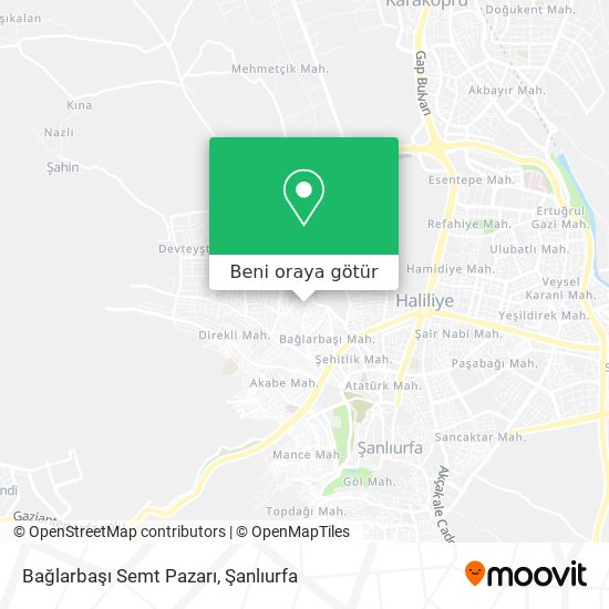 Bağlarbaşı Semt Pazarı harita