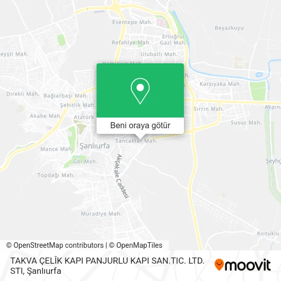 TAKVA ÇELÎK KAPI PANJURLU KAPI SAN.TIC. LTD. STI harita