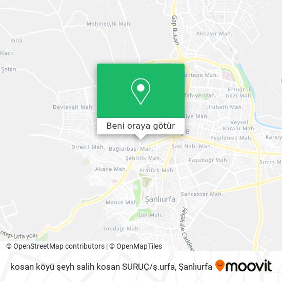 kosan köyü şeyh salih kosan SURUÇ / ş.urfa harita