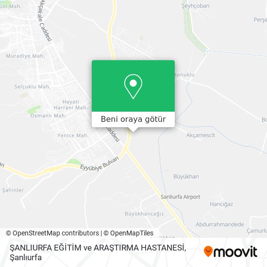 ŞANLIURFA EĞİTİM ve ARAŞTIRMA HASTANESİ harita