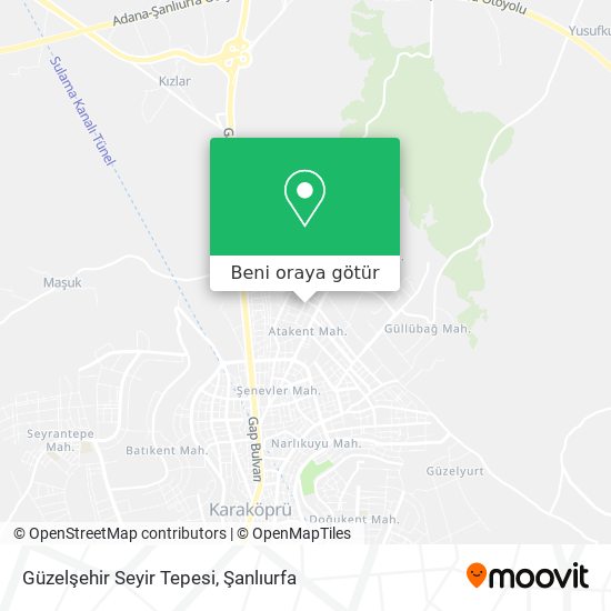 Güzelşehir Seyir Tepesi harita