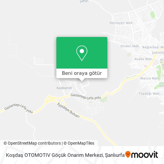 Koşdaş OTOMOTIV Göçük Onarım Merkezi harita