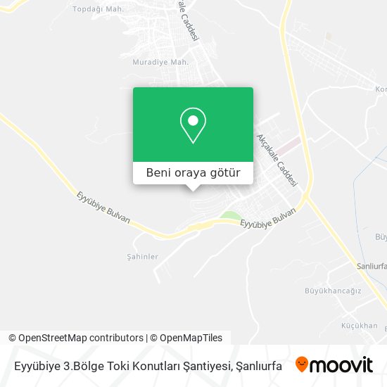 Eyyübiye 3.Bölge Toki Konutları Şantiyesi harita