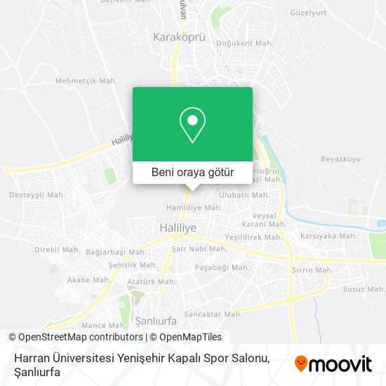 Harran Üniversitesi Yenişehir Kapalı Spor Salonu harita